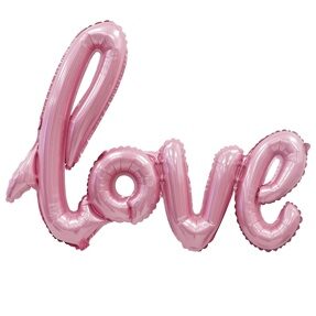 Шар Надпись "LOVE" Розовая в упаковке 39"/100*68 см